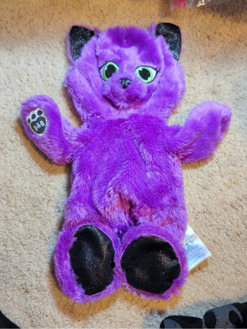 Purple Magic Kitty Build A Bear Workshop plush toy doll
